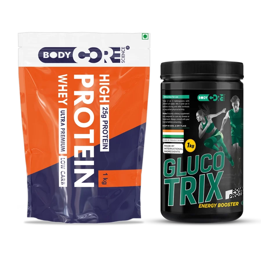 BCS My Starter Protein (1Kg) + Glucotrix Energy Booster ( 1Kg ...