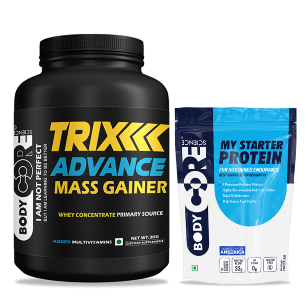 trixx mass gainer 3kg + starter