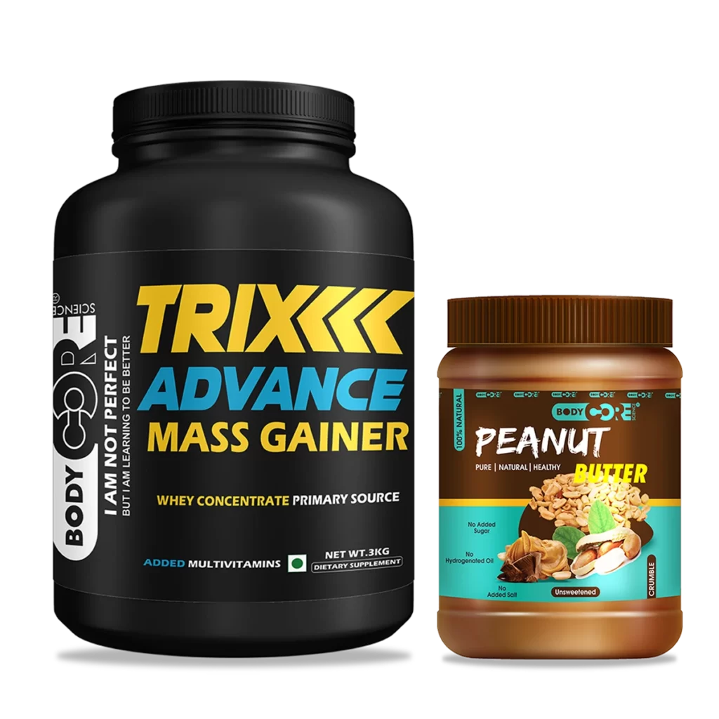 trixx mass gainer 3kg peanut butter