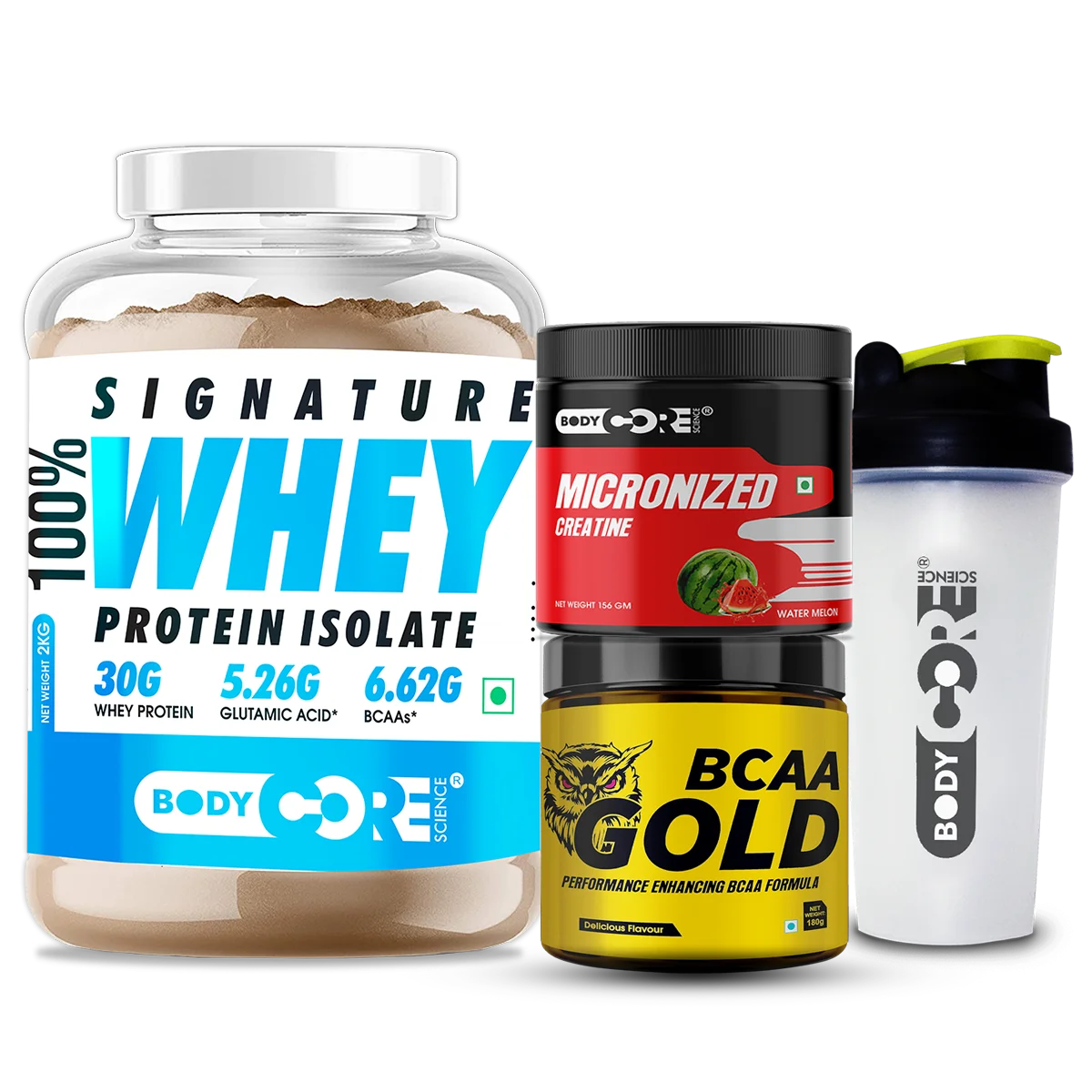 BCS Signature 100% Whey Protein Isolate (2kg) Bundle Stack | Body Core ...